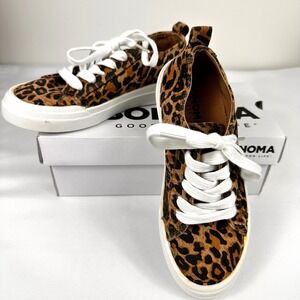 Girls Leopard Print Low Top Sneakers Size 1 Medium Sonoma